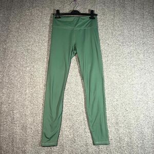 Fabletics Womens Power Hold Legging Olive Green High Waisted Pocket 24x27.5